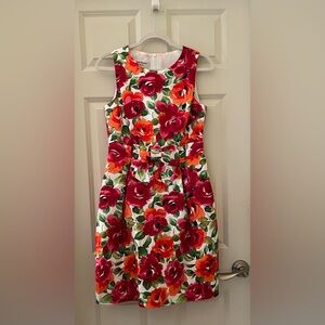 Women’s Helene Berman of London sleeveless floral cocktail dress garden party 8